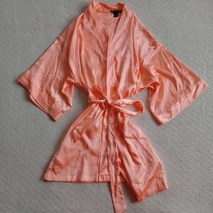 victorias secret ♡ satin tie sexy robe